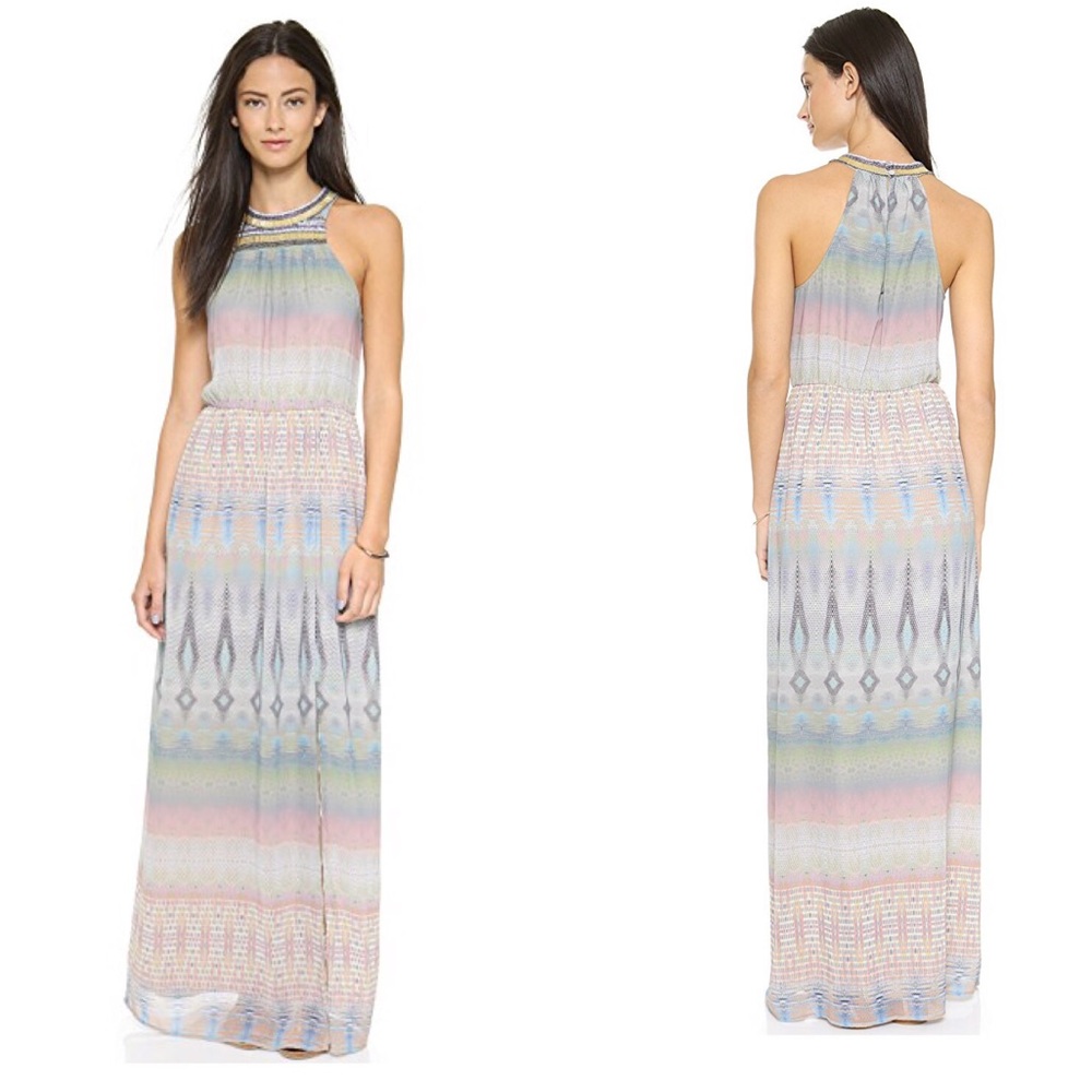charlie jade eva embellish neckline maxi dress